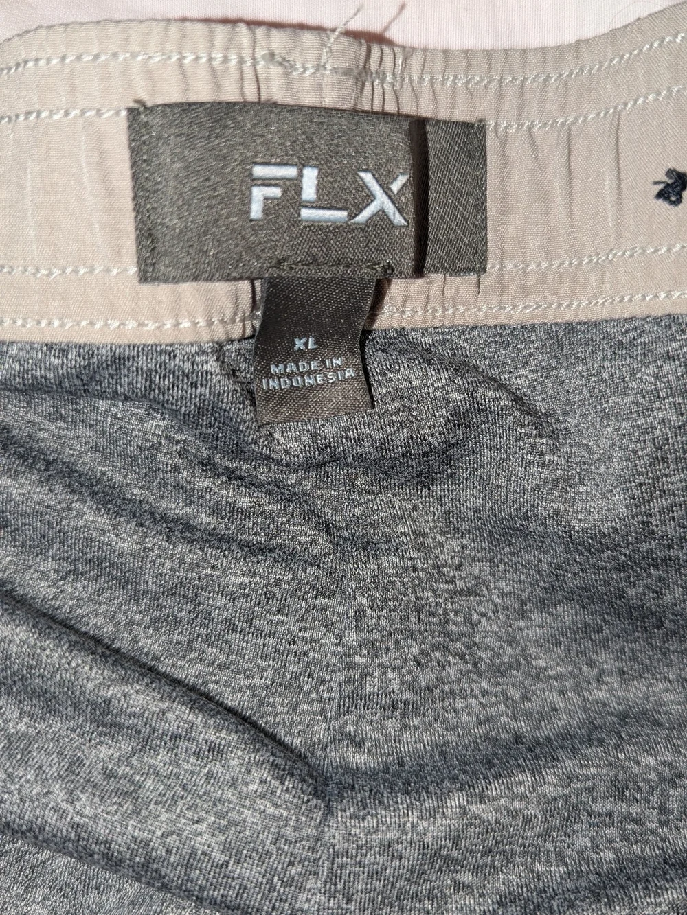 FLX Lined Shorts Men’s Urban Commuter 7” XL Beige  Sports 4 Way Stretch